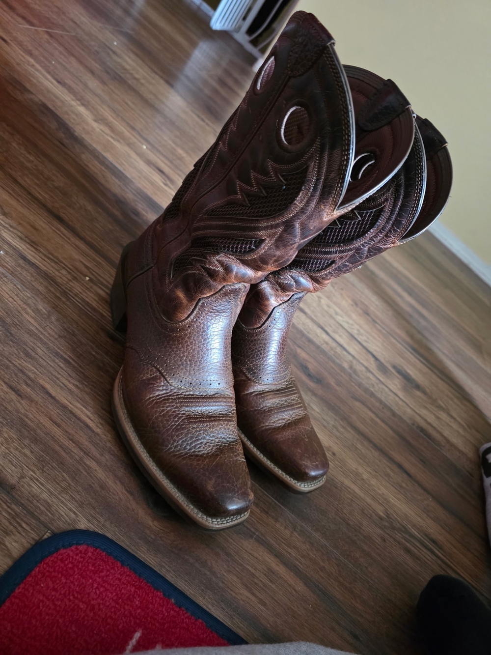 Ariat Distressed Brown Leather Western Cowboy Boots